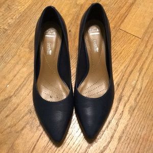 Clarks Navy Kitten Heels